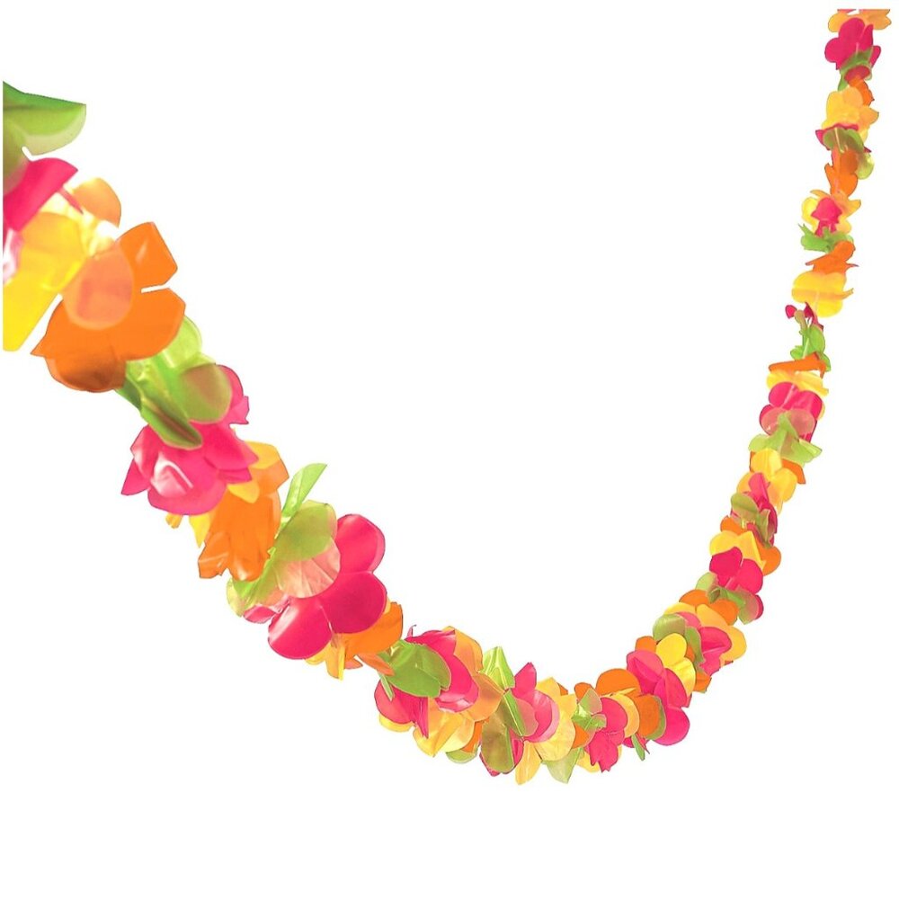 Fun Express 100 Ft x 2 In Multicolored Hawaiian Flower Lei Garland Plastic